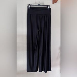 Beyond This Plane Wide Leg Pants Medium Black